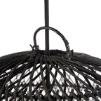 Hanglamp rotan zwart bol handgevlochten Ø 50 cm, voor eettafel, slaapkamer en leeshoek