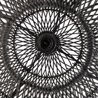 Hanglamp rotan zwart bol handgevlochten Ø 50 cm, voor eettafel, slaapkamer en leeshoek