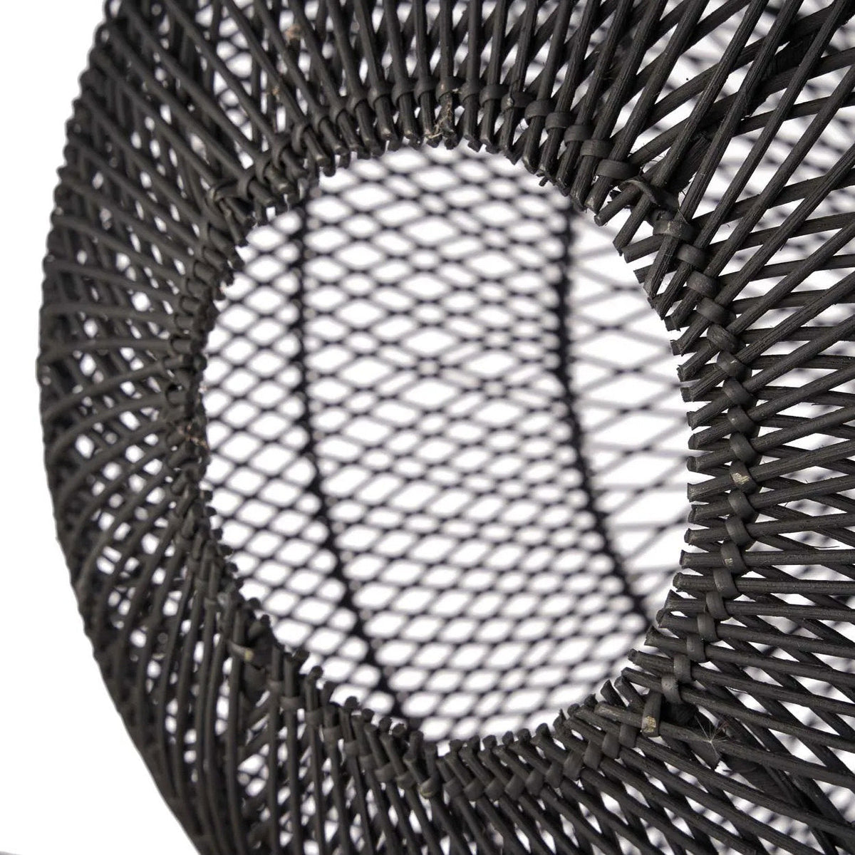 Hanglamp rotan zwart bol handgevlochten Ø 50 cm, voor eettafel, slaapkamer en leeshoek