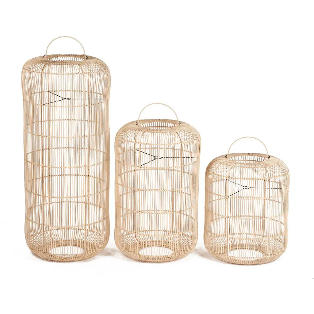 Hanglamp rotan handgevlochten Bozelo, naturel – Ø 50 x 60 cm, voor hal, eethoek of zithoek