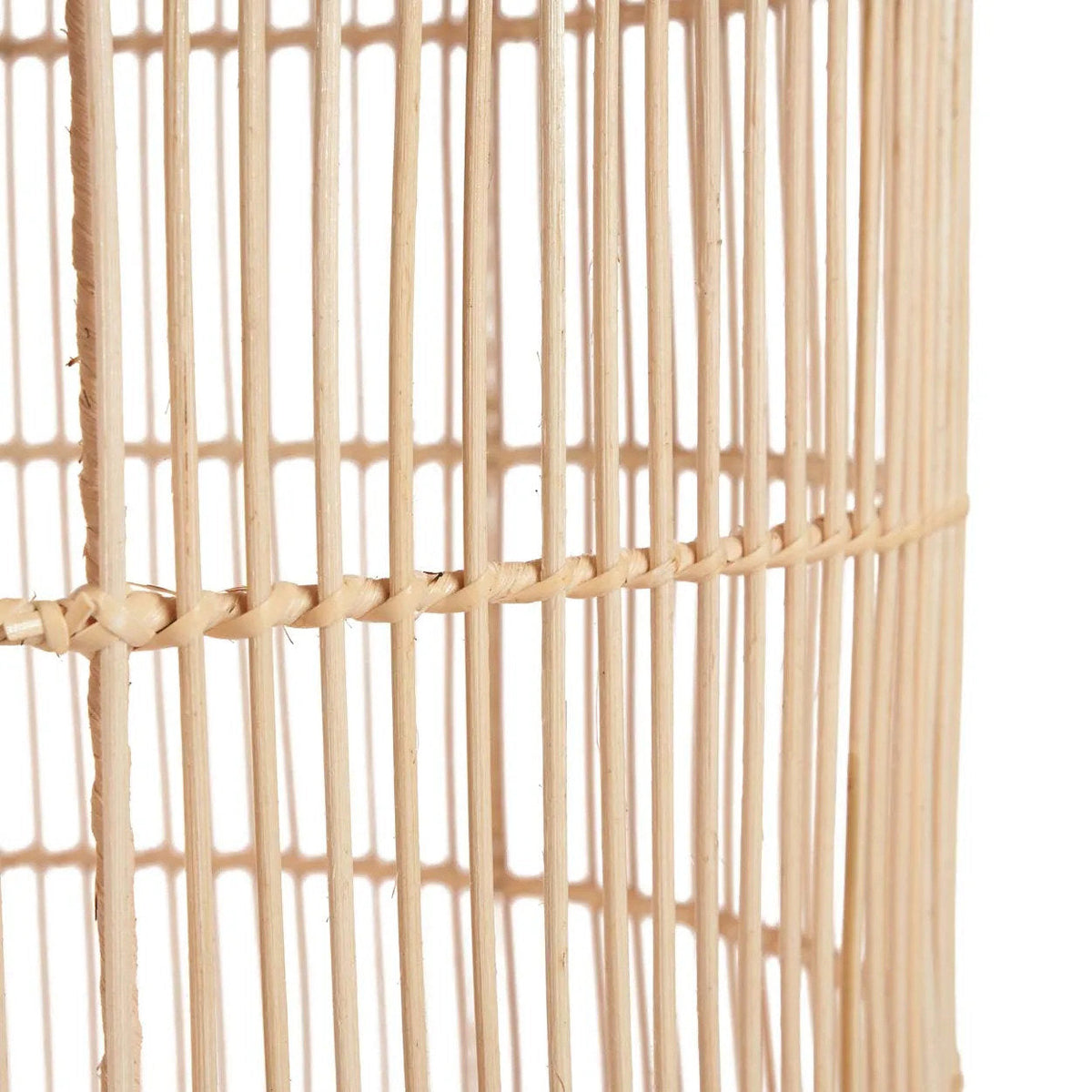 Hanglamp rotan handgevlochten Bozelo, naturel – Ø 50 x 60 cm, voor hal, eethoek of zithoek