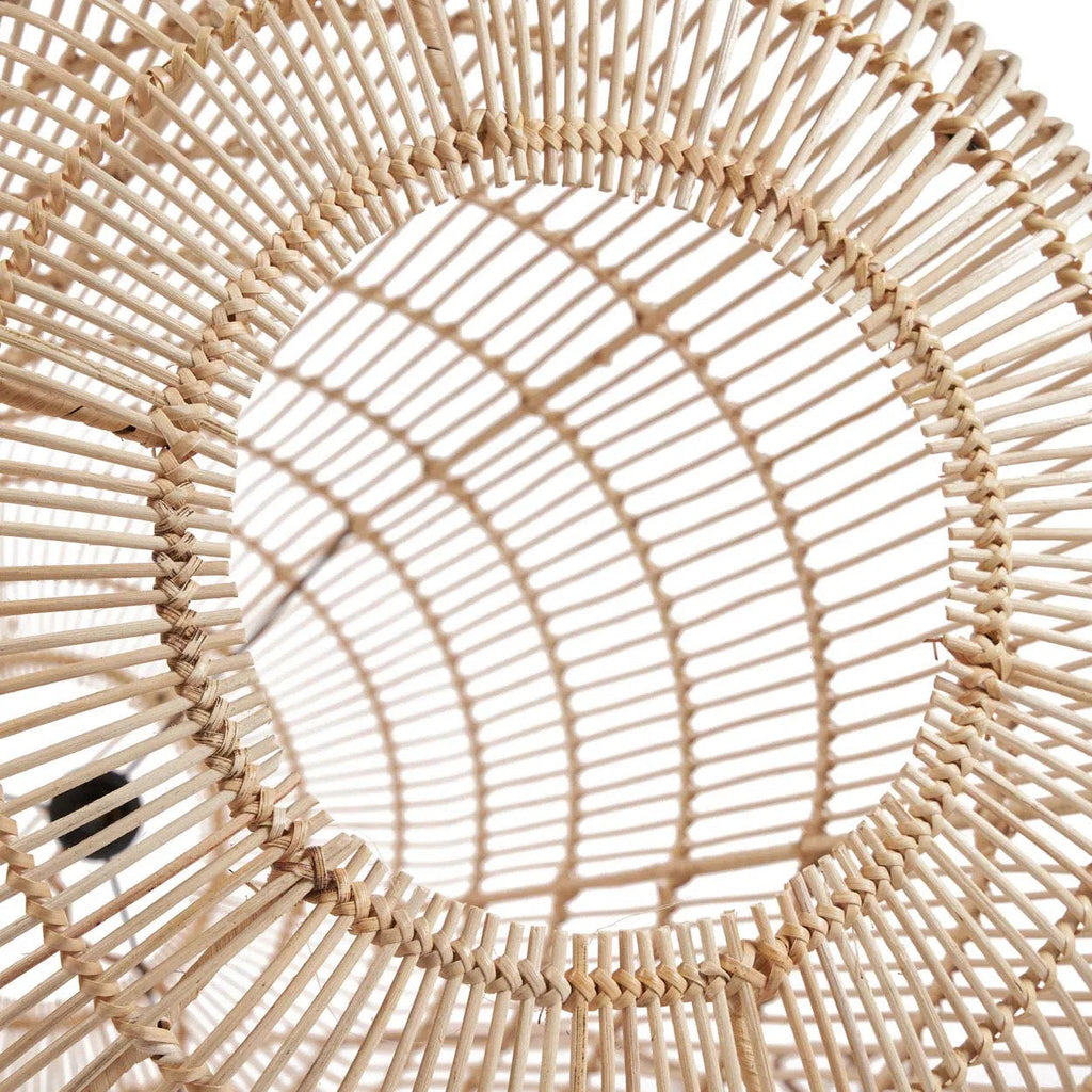 Hanglamp rotan Bozelo handgevlochten, naturel – 50 x 50 x 120 cm, voor eetkamer, woonkamer of hal