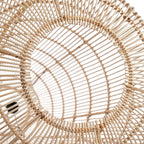 Hanglamp rotan Bozelo handgevlochten, naturel – 50 x 50 x 120 cm, voor eetkamer, woonkamer of hal