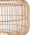 Hanglamp rotan handgevlochten boho Arun, naturel – Ø 55 x 30 cm, voor eettafel, hal of leeshoek