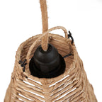 Hanglamp rotan Fini naturel 20 x 20 x 20 cm, kap zonder bedrading voor keuken of leeshoek