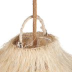 Hanglamp hennep Rami XL handgeweven, naturel – Ø 110 x 80 cm, voor woonkamer
