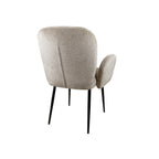 Eetkamerstoel met armleuning chenille Bobby Perfect Harmony Liver 04, taupe beige, set van 2, eetkamer