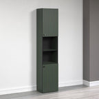 Badkamerkolom Pure Bliss groen met deuren en open vak, L40 x H186 x D31 cm, voor de badkamer
