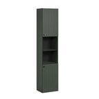 Badkamerkolom Pure Bliss groen met deuren en open vak, L40 x H186 x D31 cm, voor de badkamer