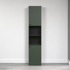 Badkamerkolom Pure Bliss groen met deuren en open vak, L40 x H186 x D31 cm, voor de badkamer