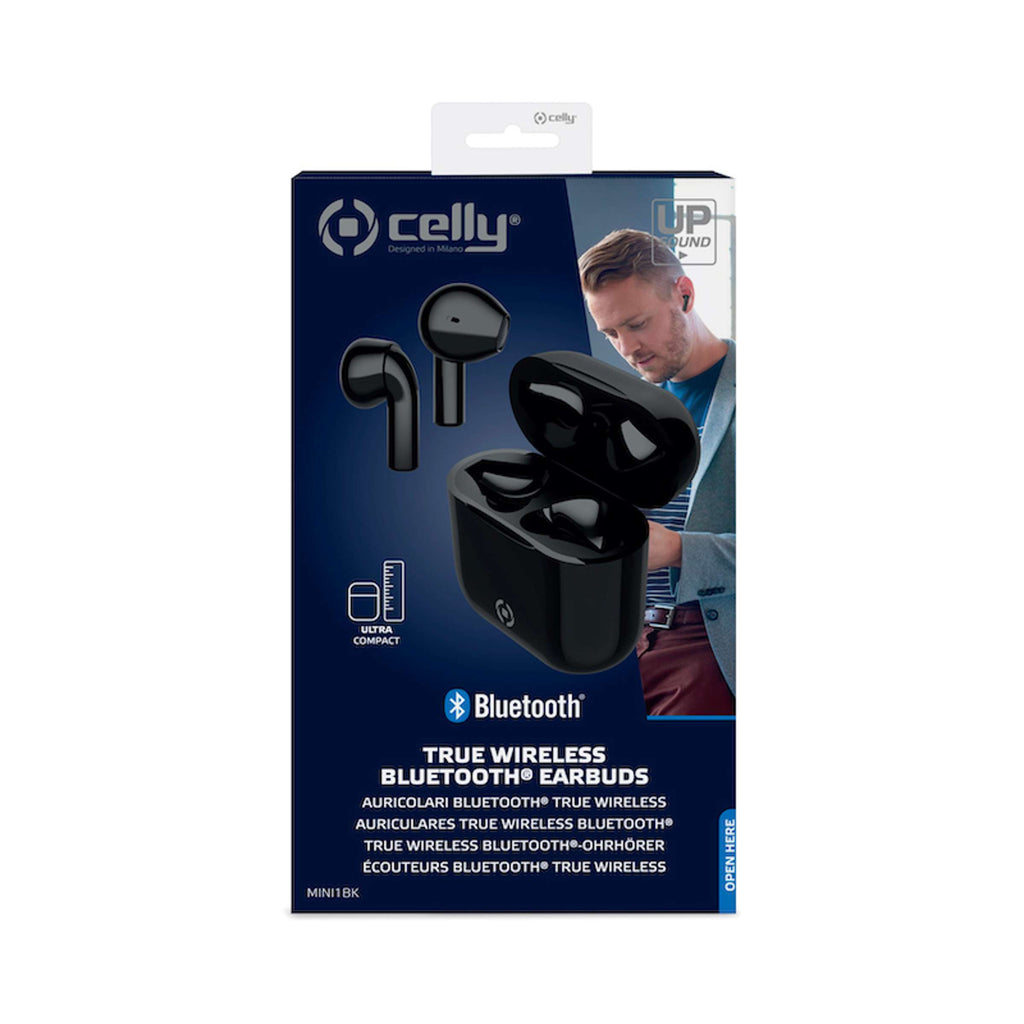 Bluetooth-oordopjes UpSound Mini zwart, draadloos met oplaadcase en microfoon