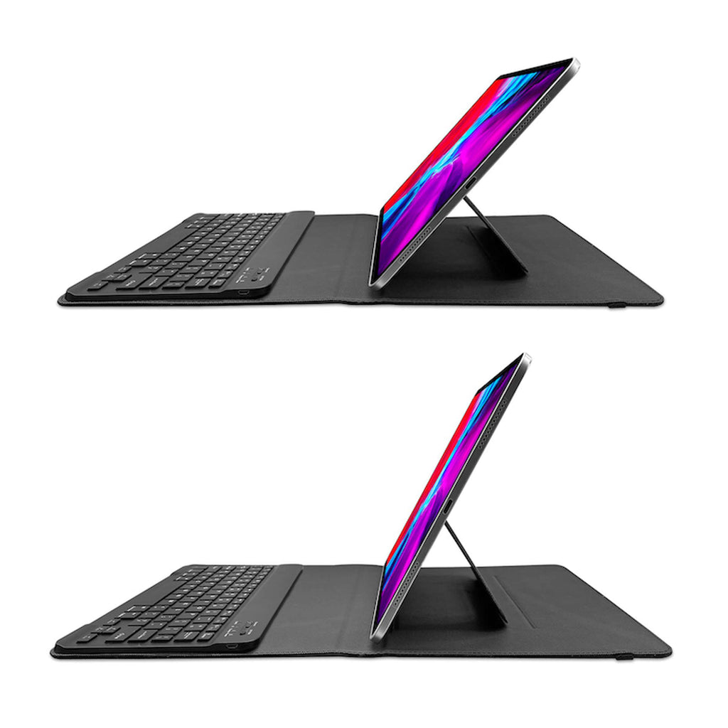 Tablethoes met draadloos toetsenbord voor 11 inch tablets, zwart, UniMag, magnetische sluiting, bluetooth