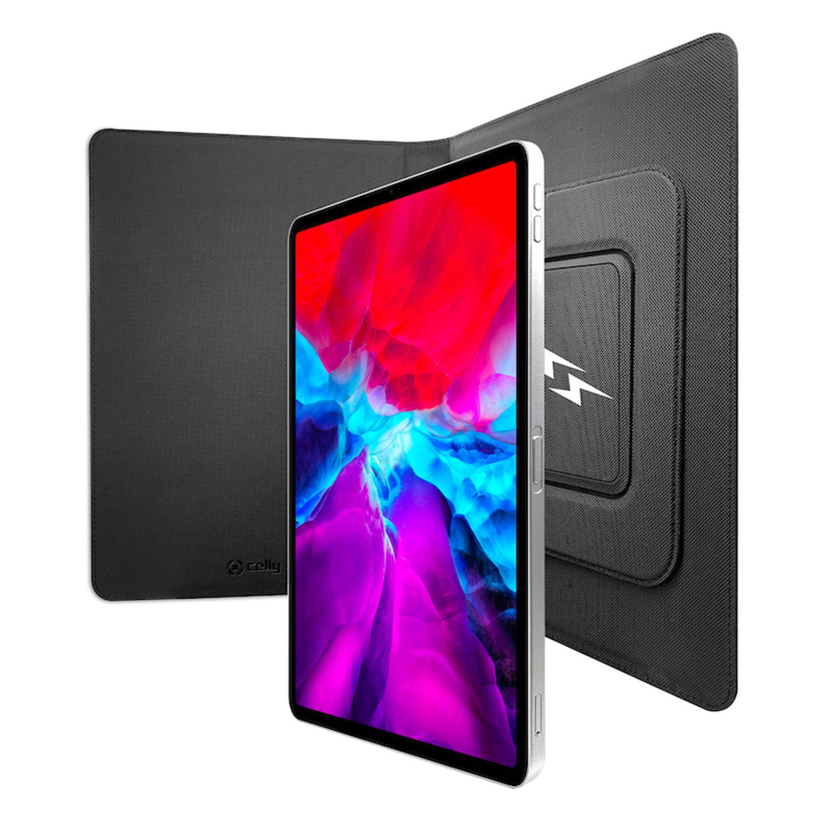 Tablethoes met draadloos toetsenbord voor 11 inch tablets, zwart, UniMag, magnetische sluiting, bluetooth