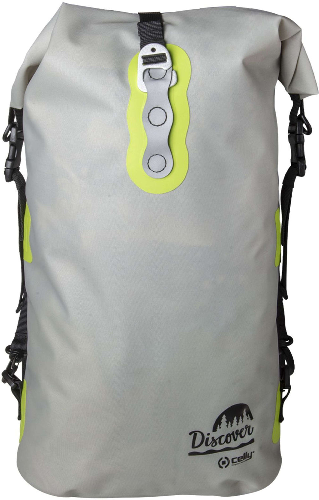 Rugzak pvc waterdicht rolltop Discover grijs 20 L, voor woon-werk, reizen en actieve dagen