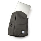 Rugzak polyester zwart urban met gewatteerd laptopvak tot 15-inch, waterafstotend, voor stad en woon-werkverkeer
