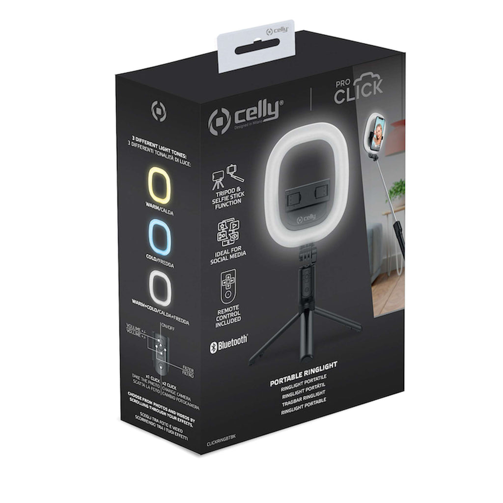 Ringlicht met statief dimbaar led aluminium zwart 90 cm, voor foto, video en livestreams
