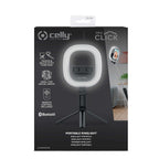 Ringlicht met statief dimbaar led aluminium zwart 90 cm, voor foto, video en livestreams