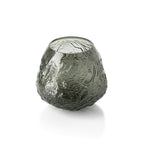 Vaas gerecycled glas mondgeblazen Earth Crater zwart rokerig 26 x 26 x 24 cm woonkamer