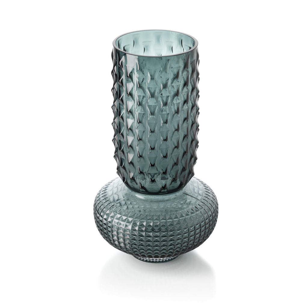Vaas gerecycled glas mondgeblazen, saffierblauw Juweelvaas L – Ø 21 x 38 cm, woonkamer