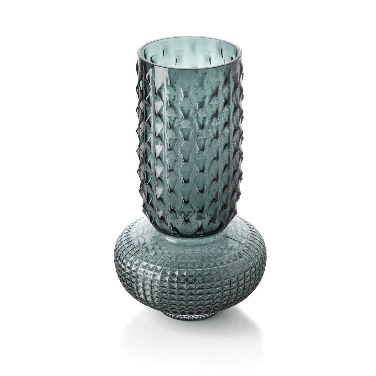 Vaas gerecycled glas mondgeblazen, saffierblauw Juweelvaas L – Ø 21 x 38 cm, woonkamer