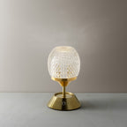Tafellamp led oplaadbaar ijzer Glow Sinatra messing, 3 lichtstanden, Ø 10 x 18 cm, woonkamer
