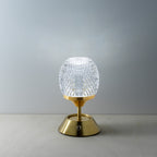 Tafellamp led oplaadbaar ijzer Glow Sinatra messing, 3 lichtstanden, Ø 10 x 18 cm, woonkamer