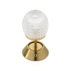 Tafellamp led oplaadbaar ijzer Glow Sinatra messing, 3 lichtstanden, Ø 10 x 18 cm, woonkamer