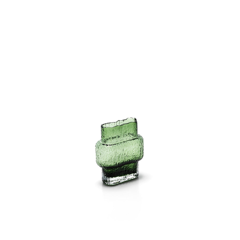 Vaas gerecycled glas Vintage Vert groen, handgemaakt – 13 x 7 x 15 cm, small