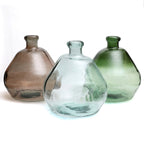 Vaas gerecycled glas Bolai blauw 45 x 45 x 50 cm, voor takken of als sculpturaal object