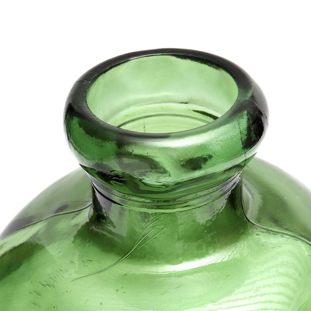 Vaas gerecycled glas Bolai groen – 45 x 45 x 50 cm, handgemaakt, oversized decoratieve vaas
