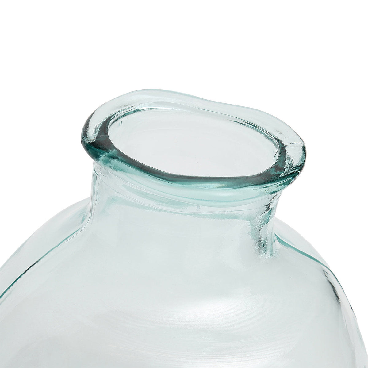 Vaas gerecycled glas Yugang, organische bubbelvorm, blauw – 25 x 25 x 31 cm