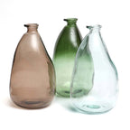 Vaas gerecycled glas Shudi, blauw, 21 x 21 x 36 cm, voor bloemen of als decoratie