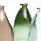 Vaas gerecycled glas Shudi, blauw, 21 x 21 x 36 cm, voor bloemen of als decoratie