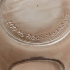 Vaas gerecycled glas Qiezi beige 29 x 29 x 35 cm, voor bloemen of als accent