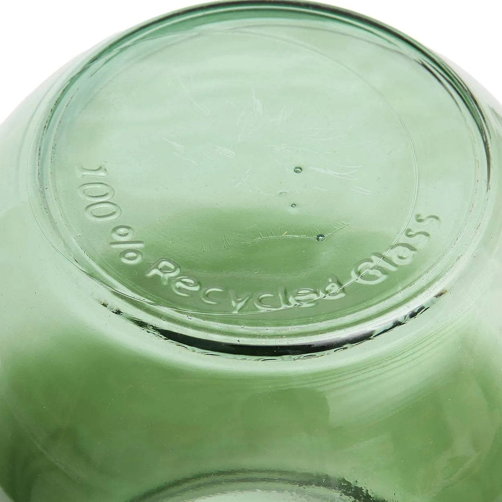 Vaas gerecycled glas Qiezi groen met kleurverloop, Ø 29 cm, hoogte 35 cm – woonkamer