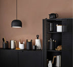 Keukenorganizer Toolbox hoog, zwart met houten handvat, Scandinavisch, voor keukenblad of bureau