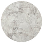Eettafel rond sintered stone met zwart stalen onderstel Winston, grijs Grigio – Ø 119 x 76 cm, voor 4 personen