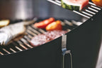 Houtskoolbarbecue roestvrij staal Cone zwart zilver Ø 60 cm, hoogte 1,05 m, voor de tuin
