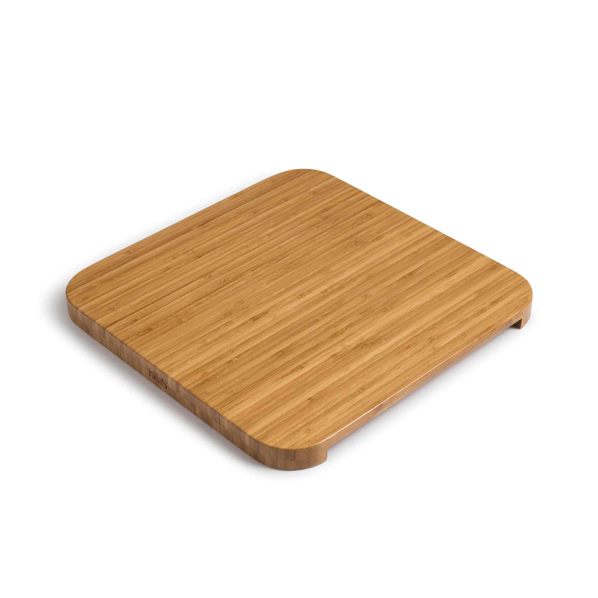 Dekplank bamboe voor vuurkorf Cube, bruin, 42 x 42 x 3 cm, als bijzettafel, kruk of serveerplank