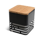 Dekplank bamboe voor vuurkorf Cube, bruin, 42 x 42 x 3 cm, als bijzettafel, kruk of serveerplank