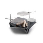 Vuurschaal cortenstaal Triple 120, drie segmenten, Ø 120 cm, 32 cm hoog, voor tuin en terras