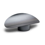 Vuurschaal Ellipse grijs, ovaal met losse kom op voet en los grillrooster, voor tuin en terras