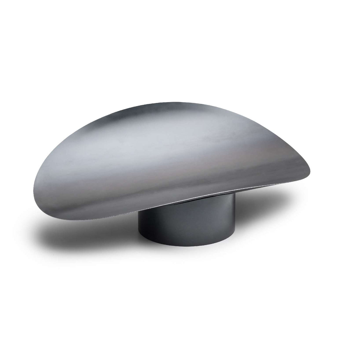 Vuurschaal Ellipse grijs, ovaal met losse kom op voet en los grillrooster, voor tuin en terras