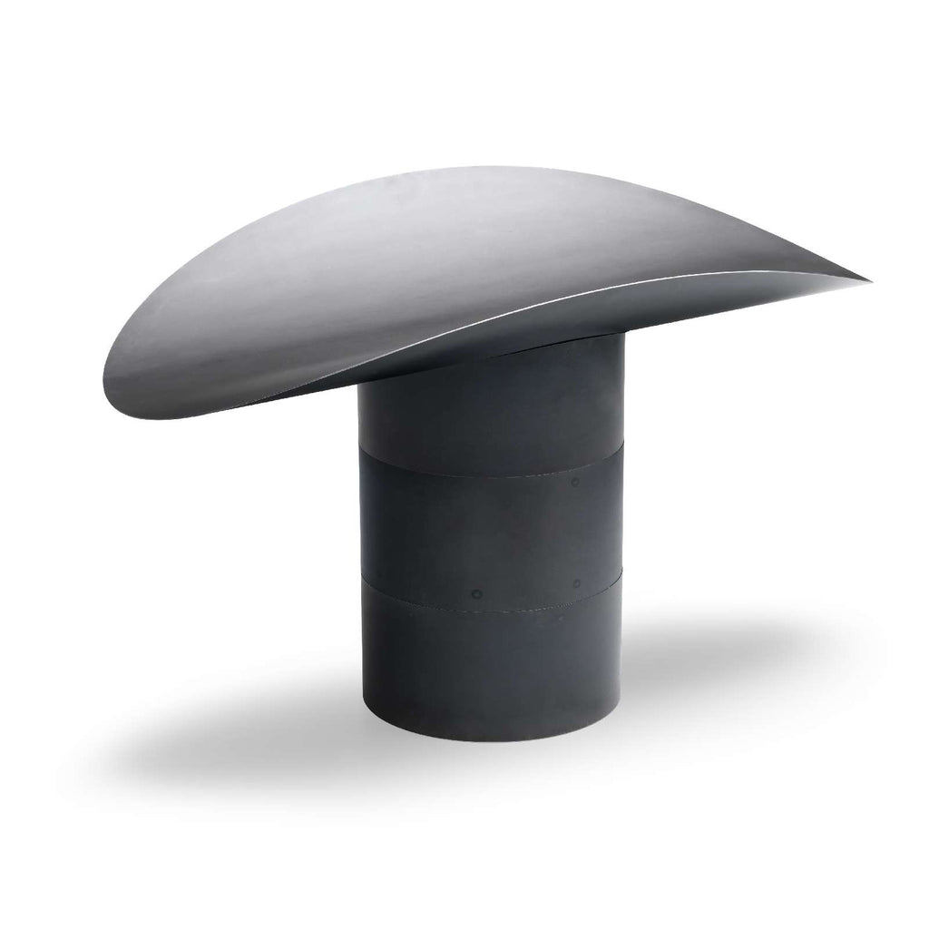 Vuurschaalverhoger metaal Ellipse donkergrijs Ø 35 cm, hoogte 18 cm, voet los zonder vuurschaal