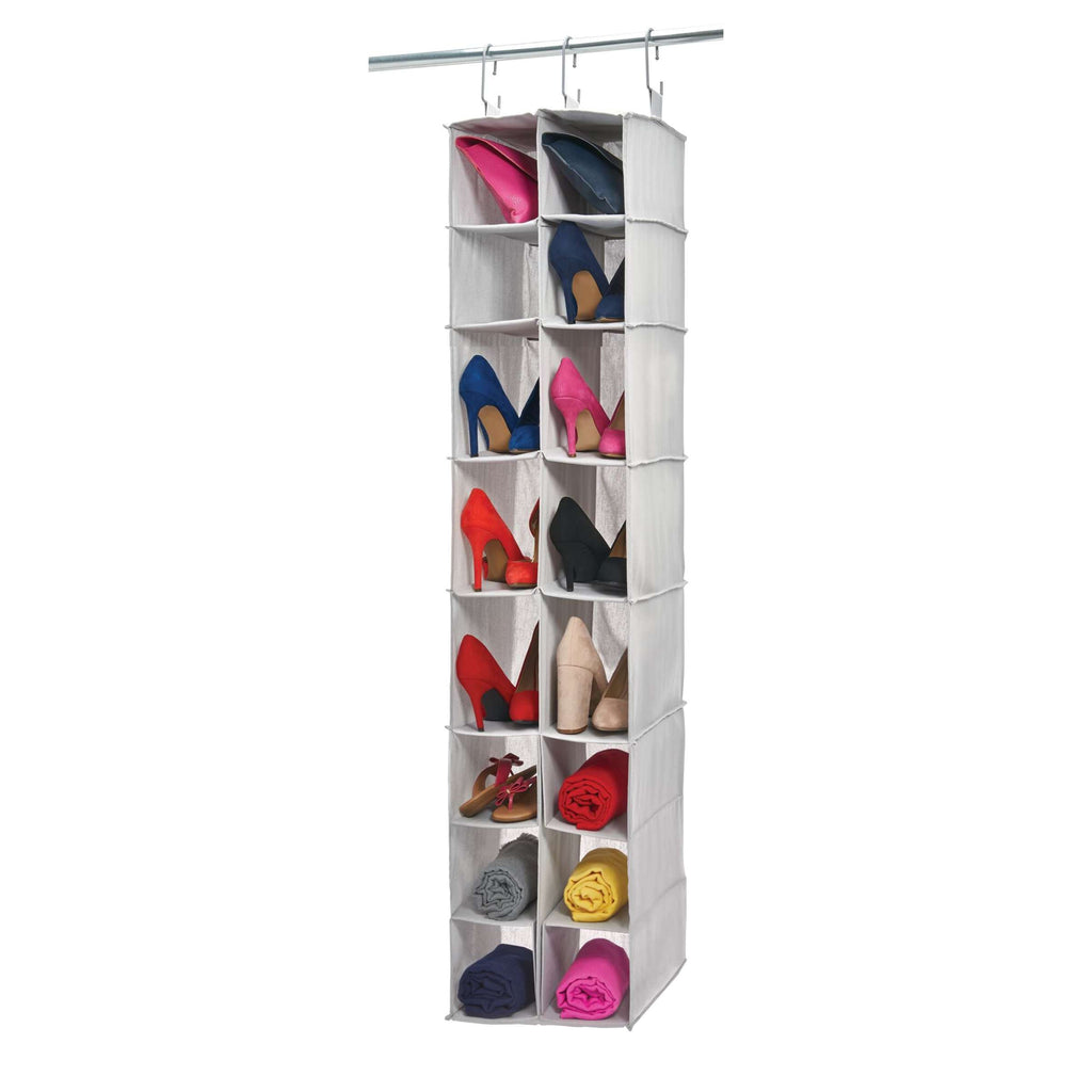 Schoenenorganizer hangend grijs Evie, indeelbaar in compartimenten voor kast en hal