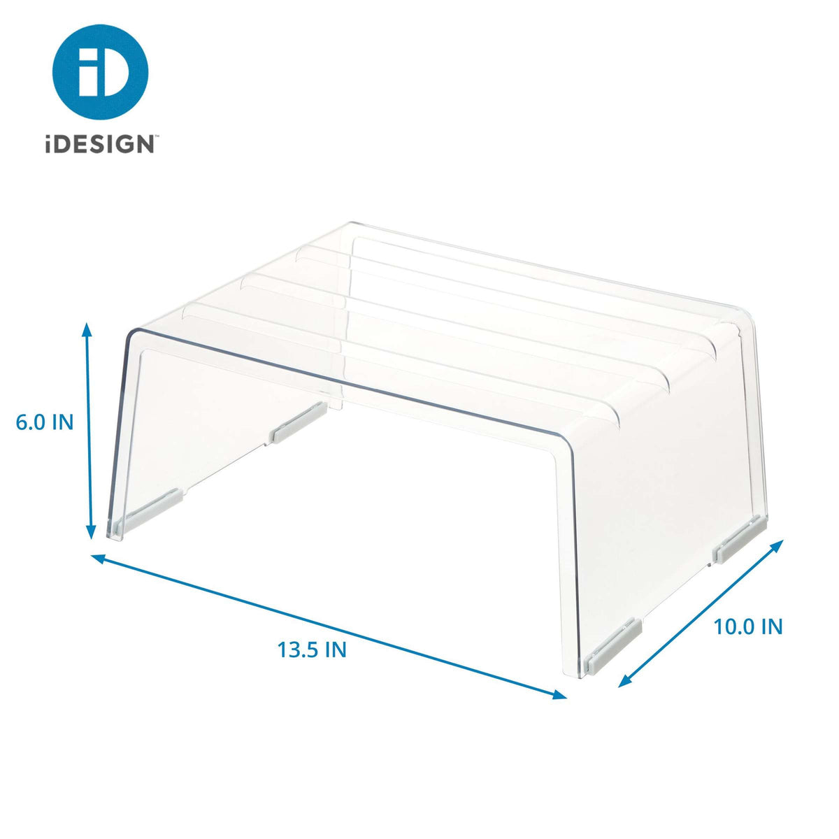 Voorraadkast organiser gerecycled kunststof transparant 34,3 x 25,4 x 15,2 cm, voor keukenkast