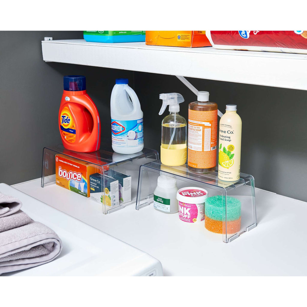 Voorraadkast organiser gerecycled kunststof transparant 34,3 x 25,4 x 15,2 cm, voor keukenkast