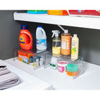 Voorraadkast organiser gerecycled kunststof transparant 34,3 x 25,4 x 15,2 cm, voor keukenkast