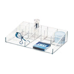 Make-up organizer transparant polypropyleen met 13 vakken, 30,5 x 20,3 x 7,6 cm, voor kaptafel en badkamer