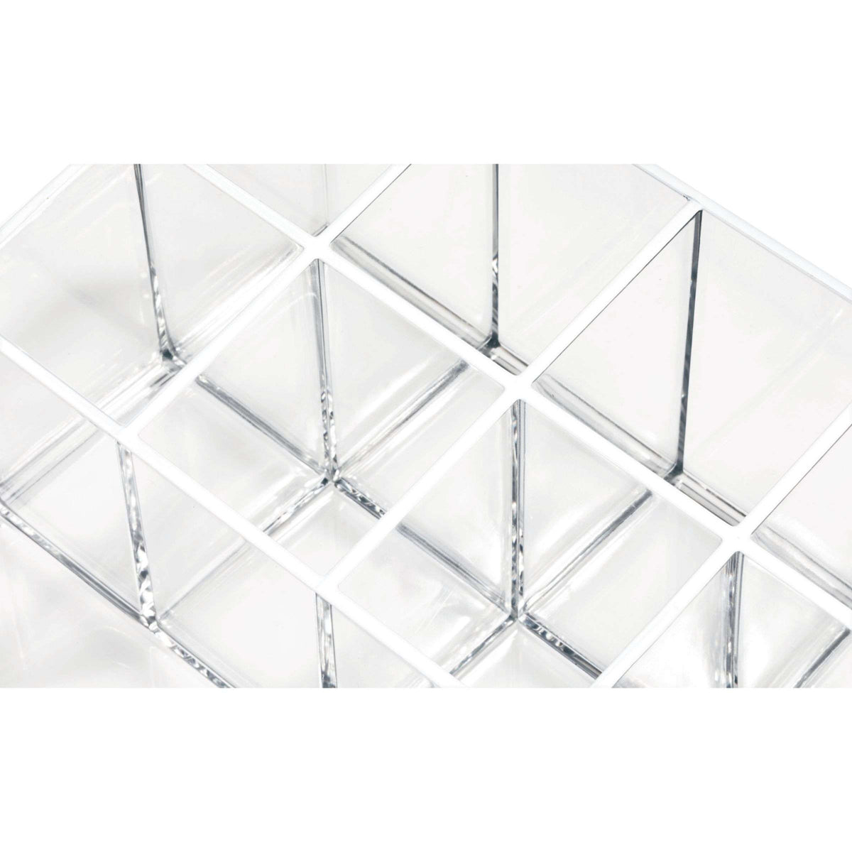 Make-up organizer transparant polypropyleen met 13 vakken, 30,5 x 20,3 x 7,6 cm, voor kaptafel en badkamer